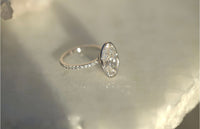 4.5CT Oval Lab Diamond Bezel Engagement Ring